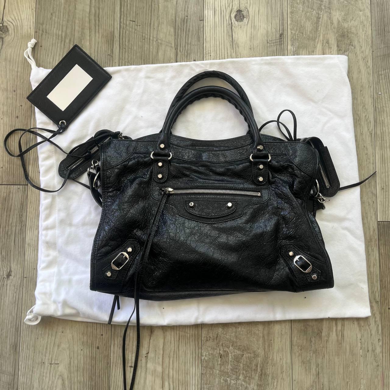 Authentic Balenciaga Classic City Bag – Black with Silver Hardware (Medium)